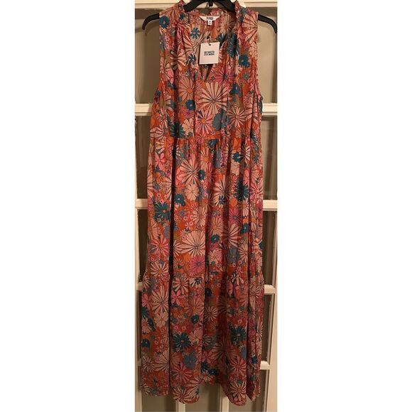 BB DAKOTA Women's California Soul Dress floral medium maxi halter - Picture 7 of 10